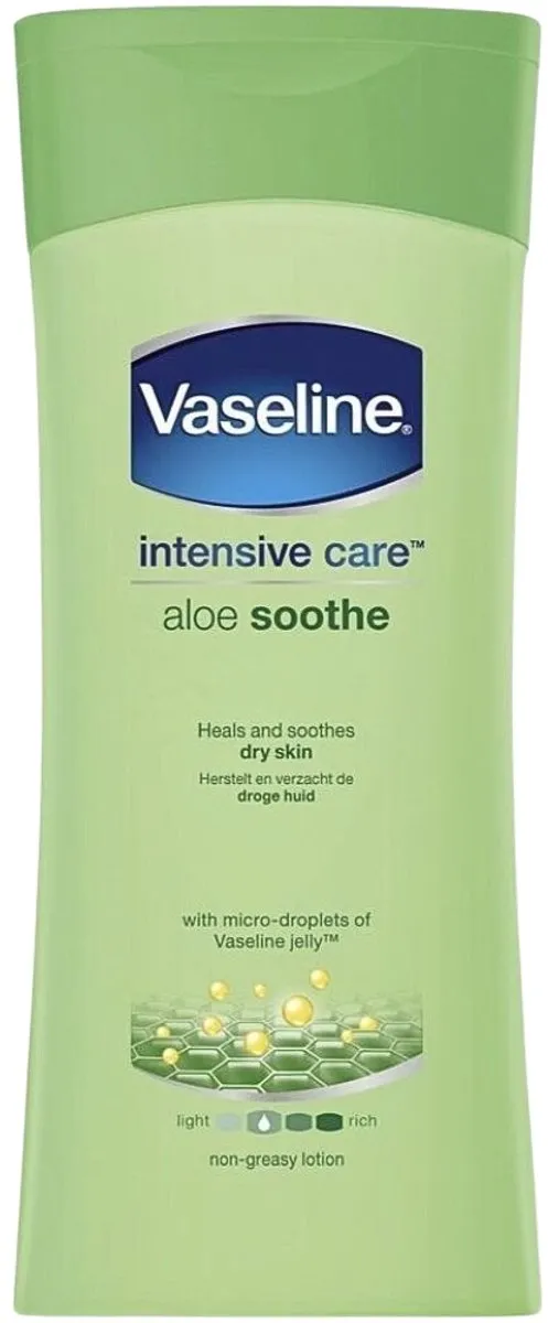 1 x Vaseline - Aloe Soothe - Bodylotion - Verfrissend - 400 ml - Bodylotion - Aloë Vera - Hydratatie - Huidverzorging - Huidverlichting