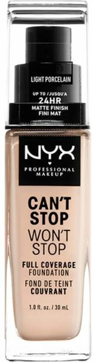NYX Can't Stop Won't Stop Foundation Light Porcelain 30ml