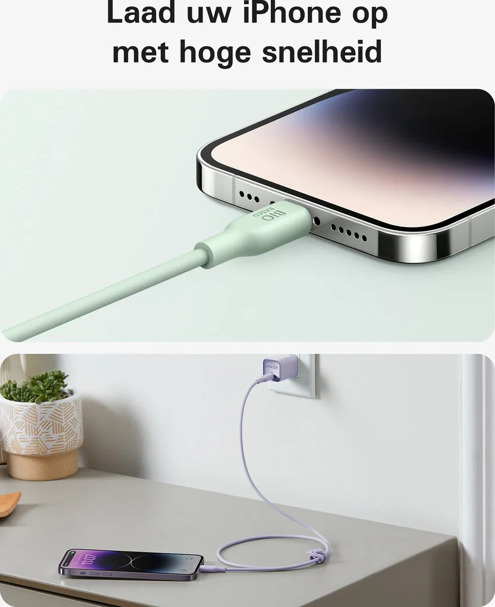 Anker 541 USB-C naar Lightning Kabel 180cm - Groen
