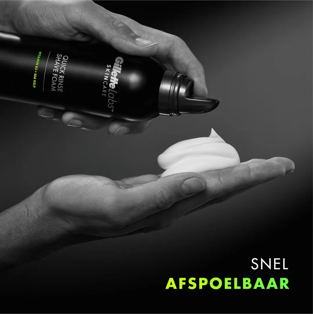 GilletteLabs Snel Afspoelbaar Scheerschuim 240ml
