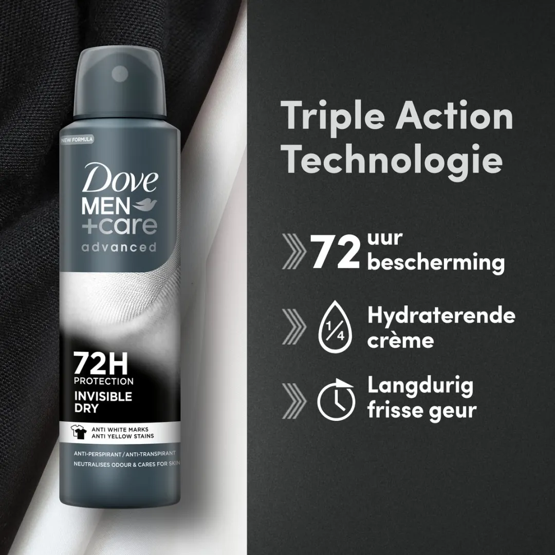 Dove Men+Care Anti-Transpirant Spray Invisible Dry 6x150ml
