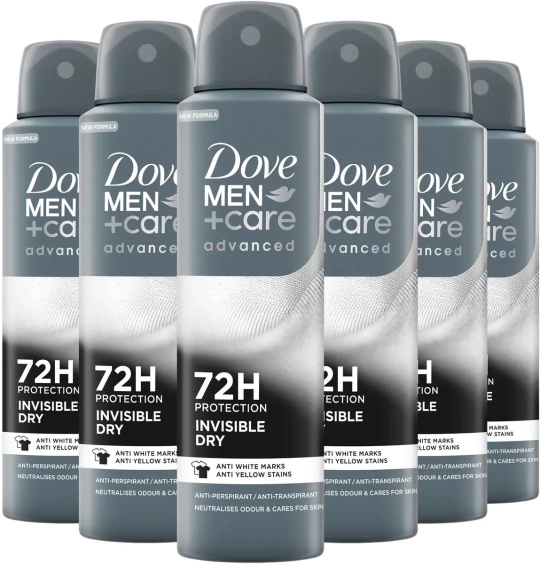 Dove Men+Care Anti-Transpirant Spray Invisible Dry 6x150ml
