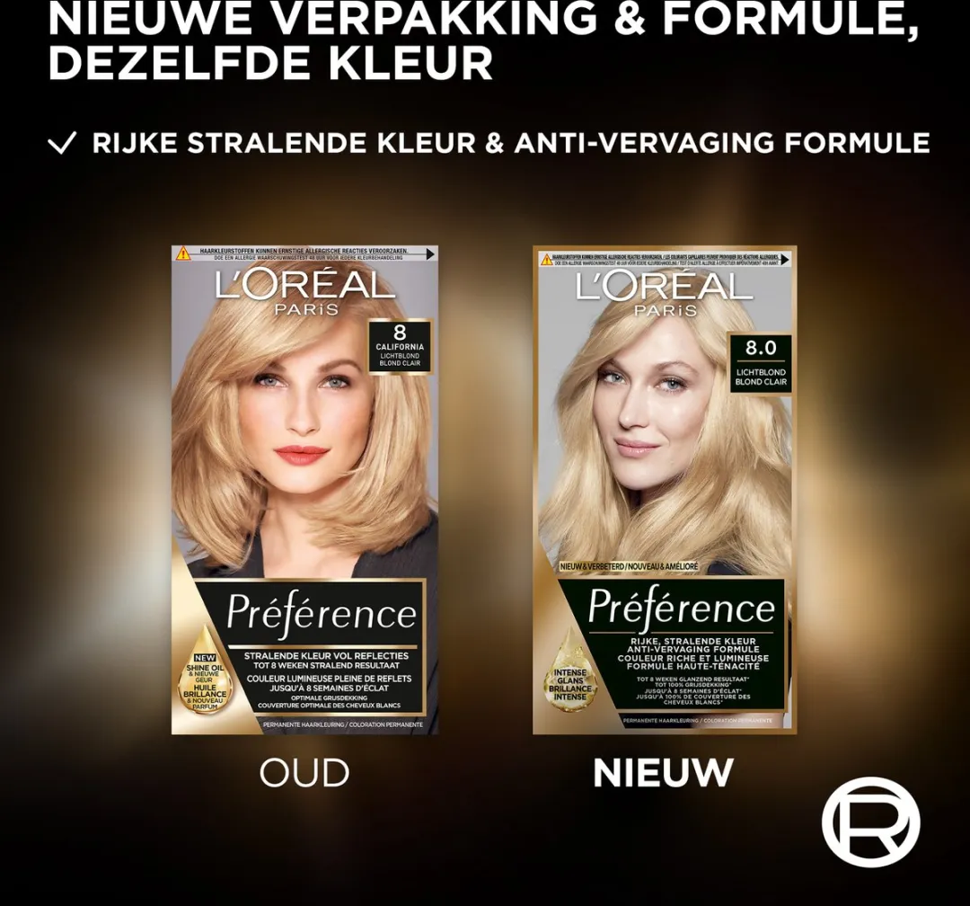 L'Oréal Paris Préférence Classic 8 Lichtblond Permanente Haarkleuring 996ml - afbeelding 6 van 6