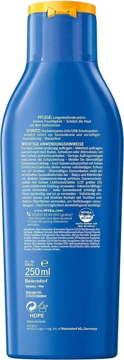 NIVEA Zonnemelk SPF20 250ml