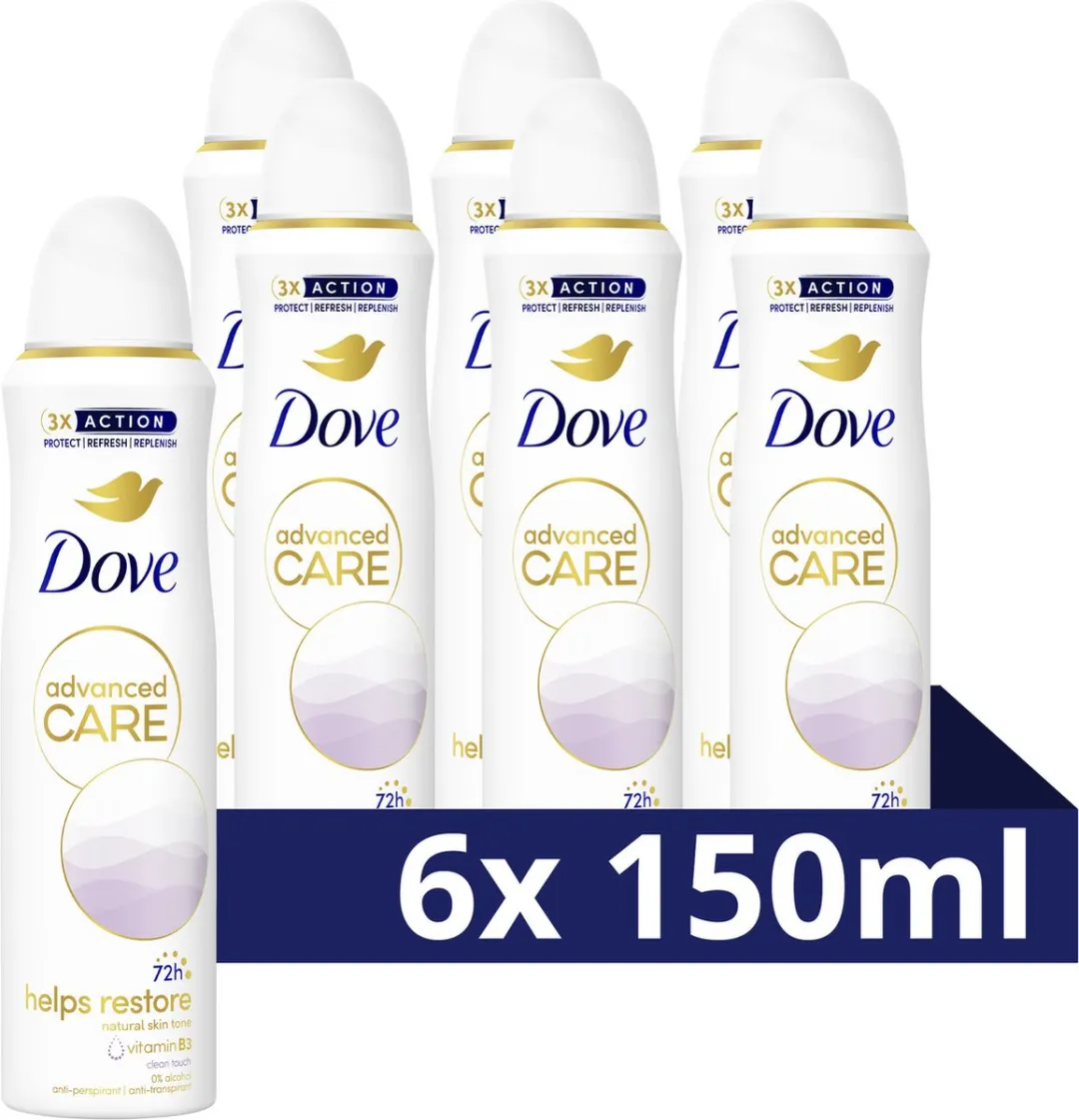 Dove Anti-Transpirant Spray Clean Touch - 6x150ml