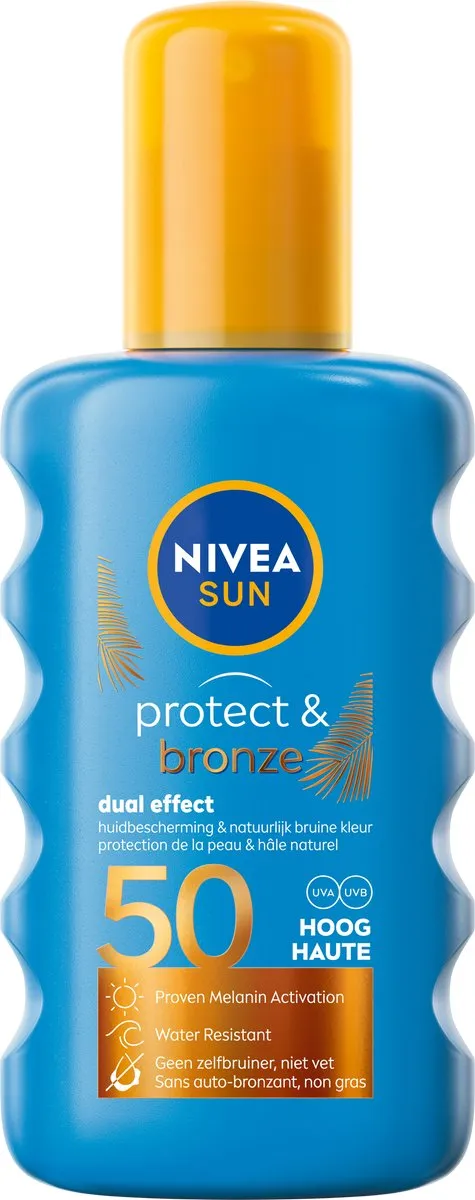NIVEA SUN Protect & Bronze Zonnebrand Spray SPF 50 - 2x200ml - afbeelding 6 van 6
