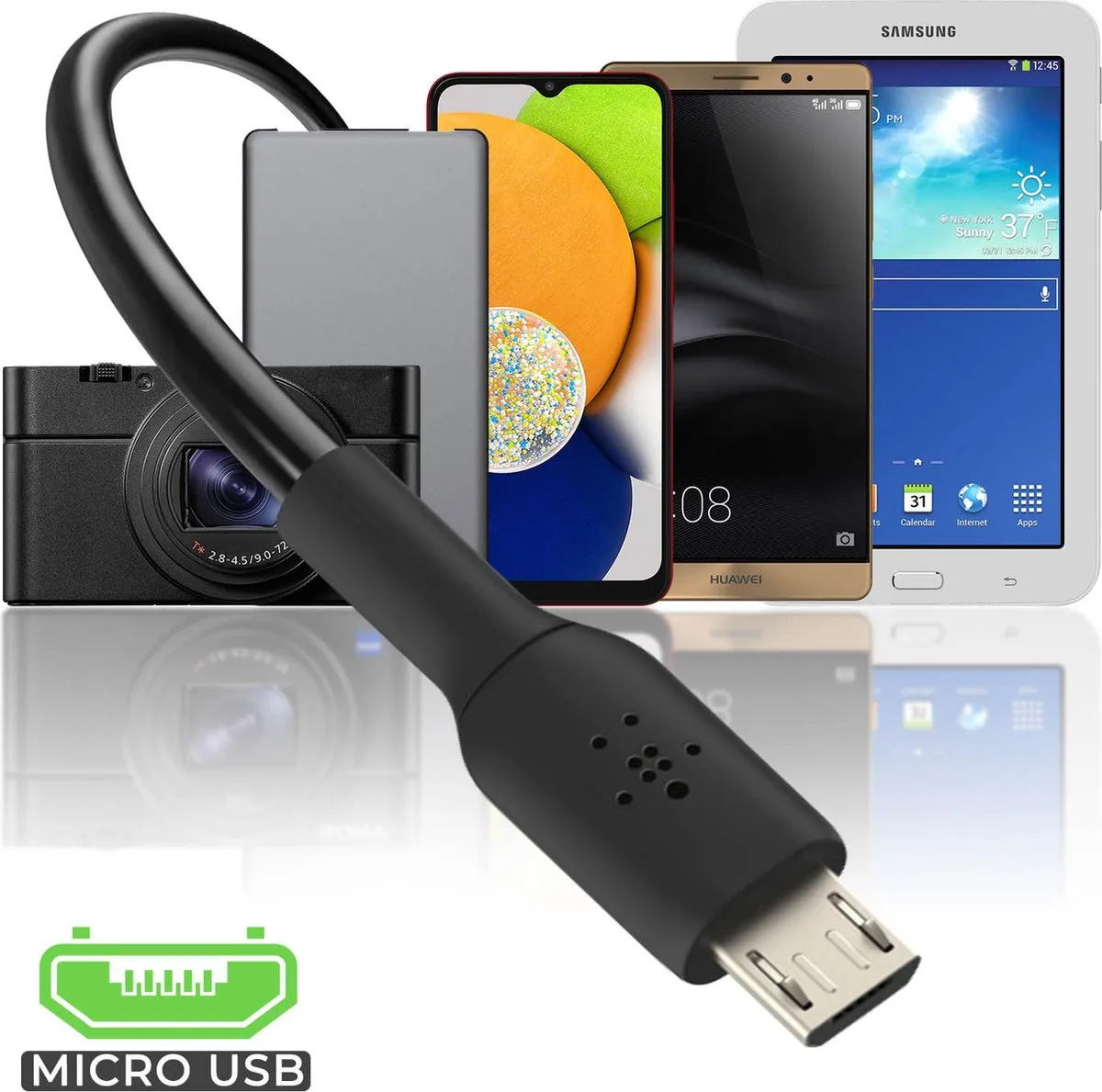 Belkin MIXIT Micro-USB naar USB Kabel 2m - Zwart