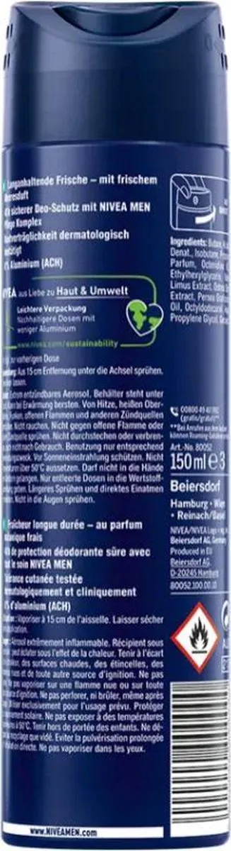 NIVEA MEN Fresh Ocean Deodorant Spray 150ml
