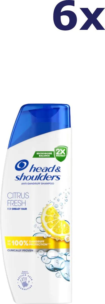 Head & Shoulders Citrus Fresh Shampoo - 6x250ml - afbeelding 6 van 6