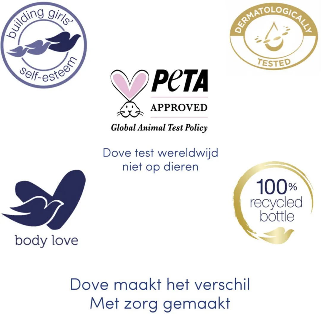Dove Body Love Lotion Vanille & Sheabutter 800ml - 4 Stuks