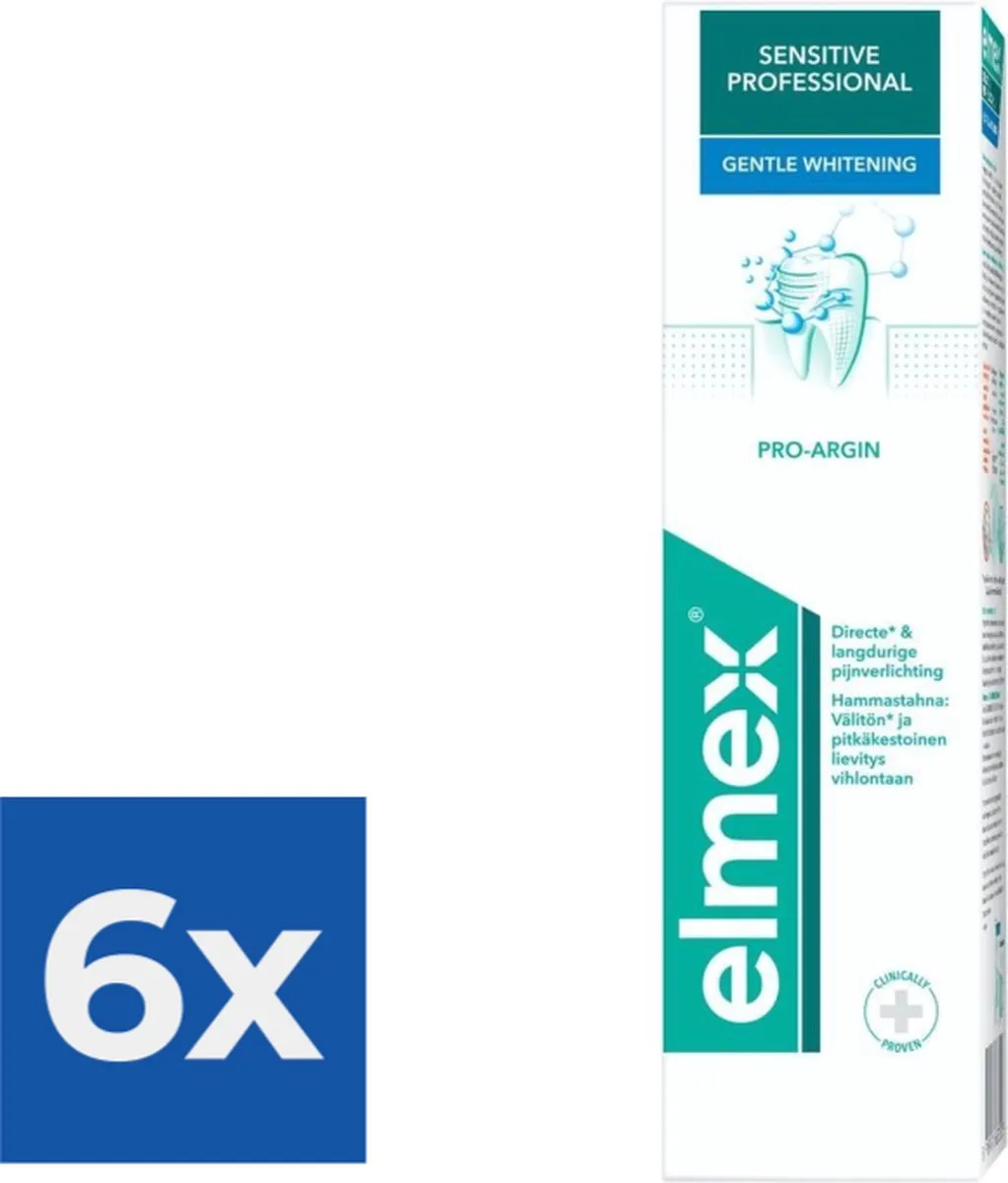 Elmex Sensitive Professional Gentle Whitening Tandpasta - 6x75ml