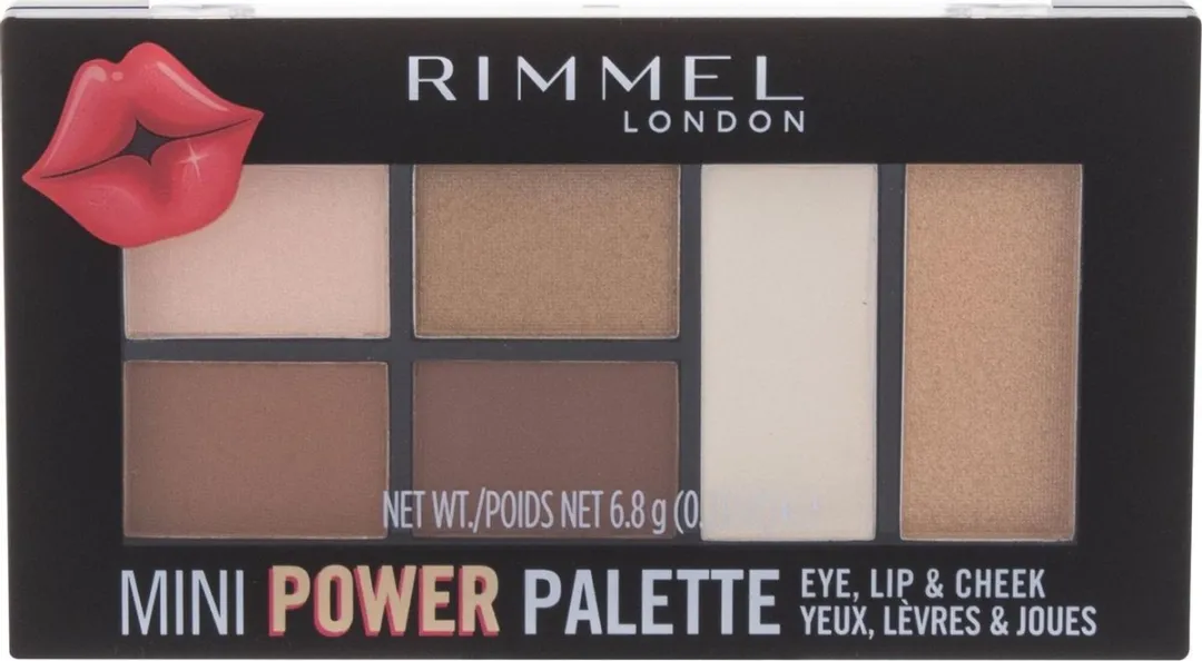 Rimmel London Mini Power Palette 002 Sassy - Oog/Lip/Wang - 6.8g