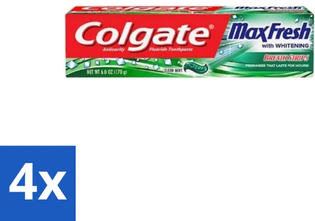 Colgate Maxfresh Cleanmint Tandpasta 100ml - 4 Stuks