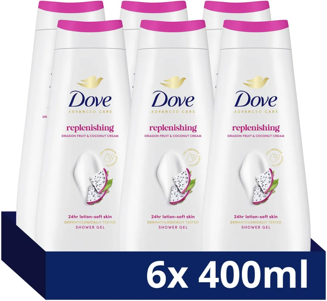 Dove Advanced Care Douchegel Dragon Fruit & Coconut Cream 6x400ml