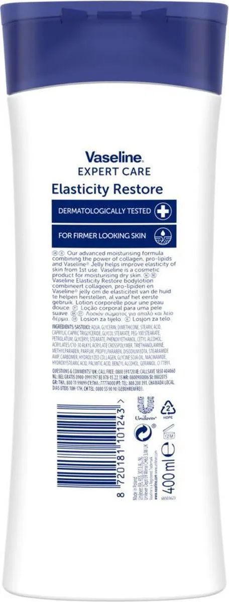 Vaseline Elasticity Restore Bodylotion 2400ml (6x400ml)