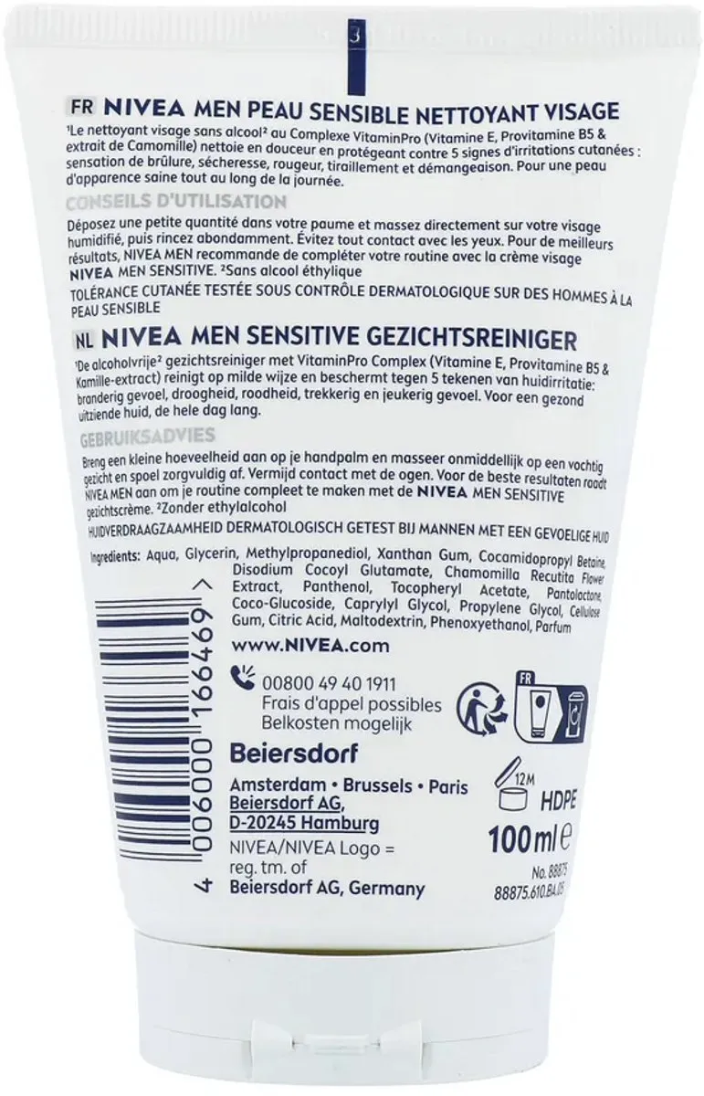 NIVEA MEN Sensitive Reinigingsgel Gezicht 100ml