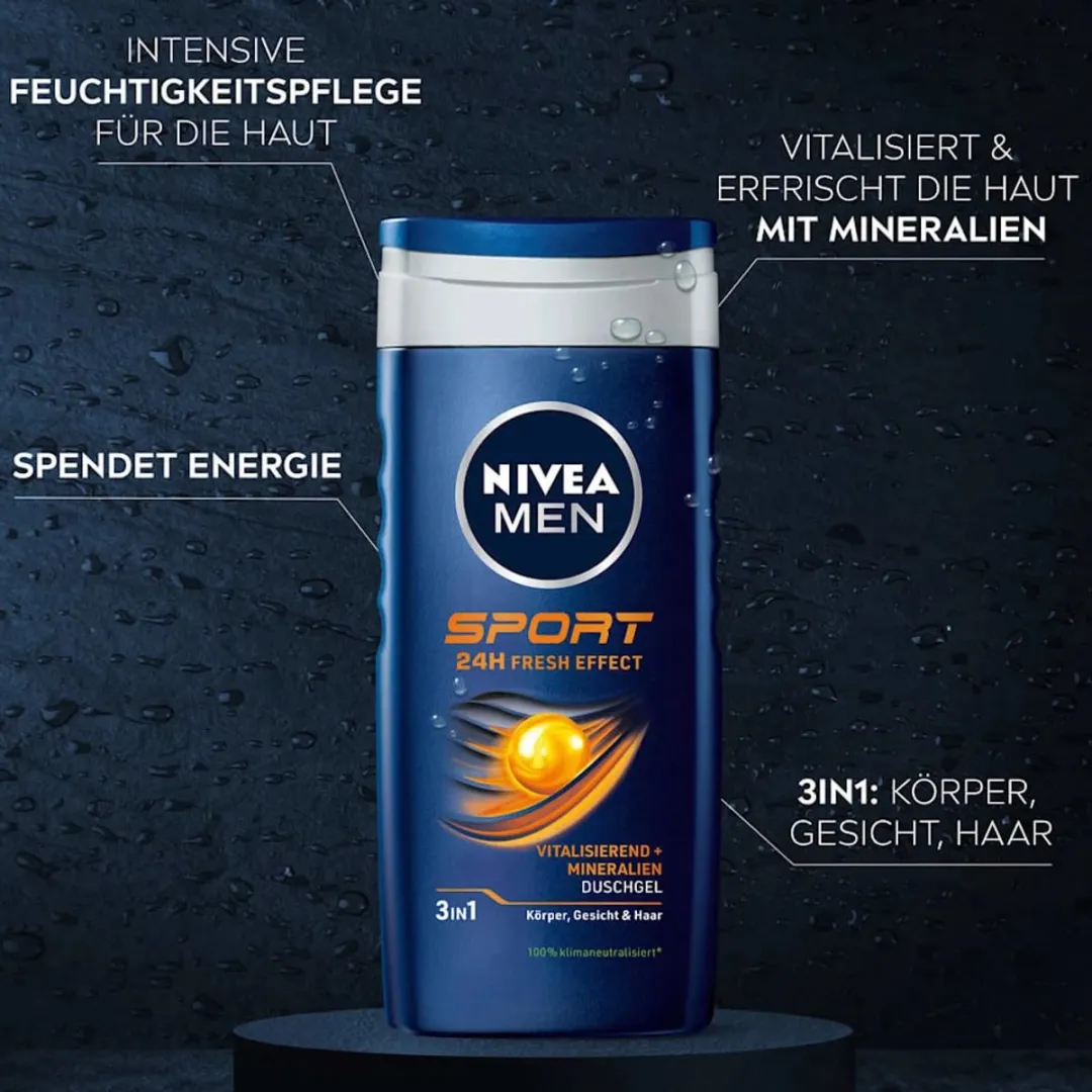 NIVEA Men 3-in-1 Sport Douchegel - 6x250ml