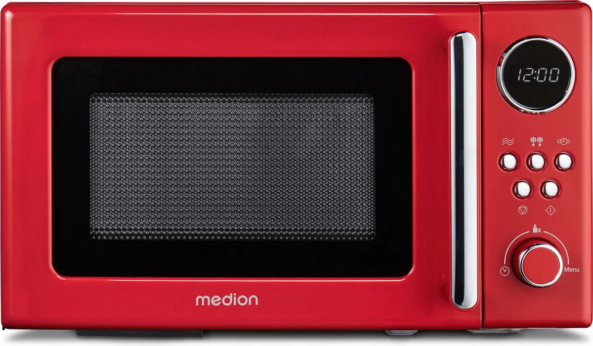 Medion MD15000 Retro Magnetron 800W - 5 standen - Rood