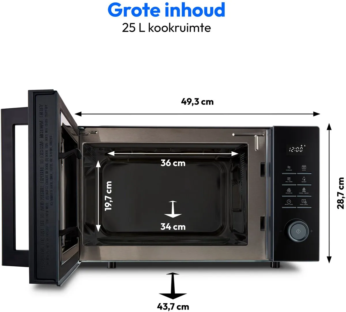Medion MD12231 Mikrowave - 25L - 900W - Donkergrijs - afbeelding 6 van 6