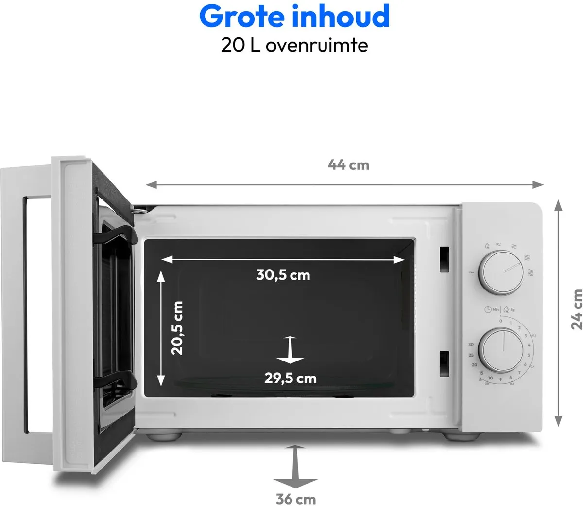 Medion MD12211 Magnetron 700W - 17L Lichtgrijs