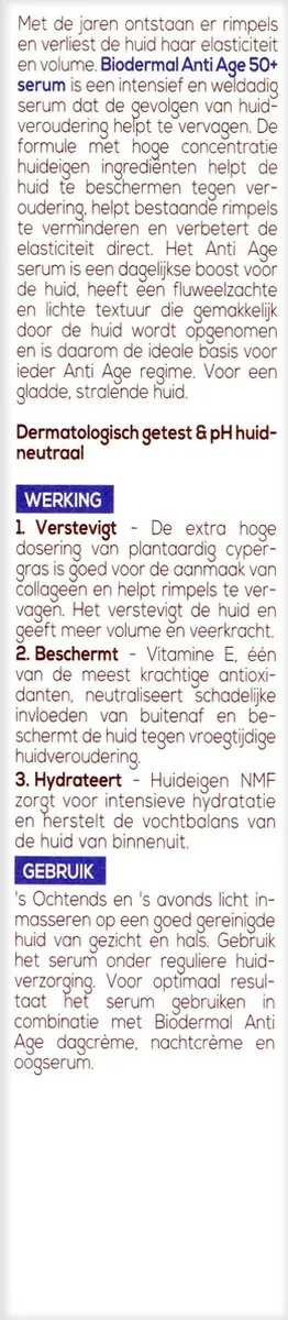 Biodermal Anti Age Gezichtserum 30ml - afbeelding 6 van 6