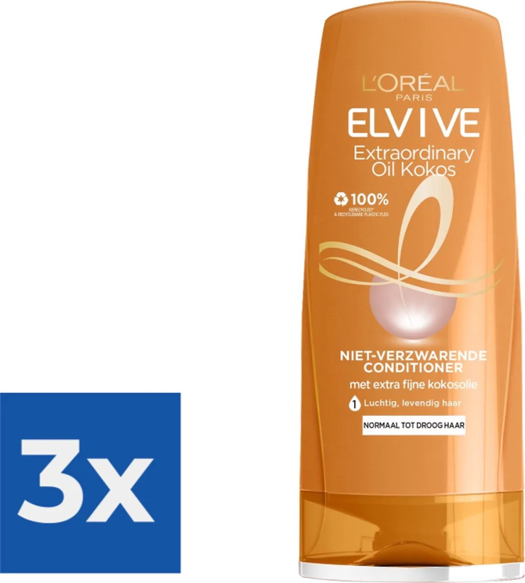 L'Oréal Paris Elvive Extraordinairy Oil Conditioner 3x200ml