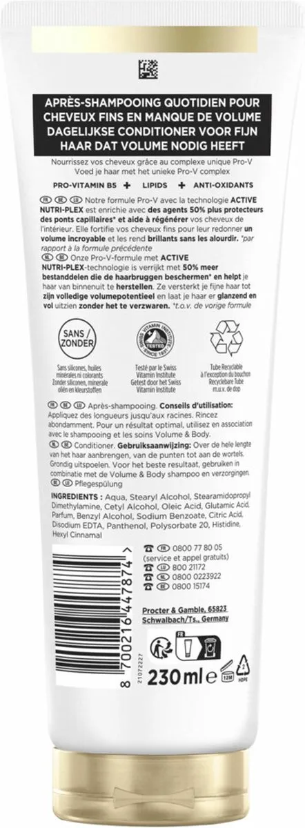 Pantene Conditioner Volume 230ml