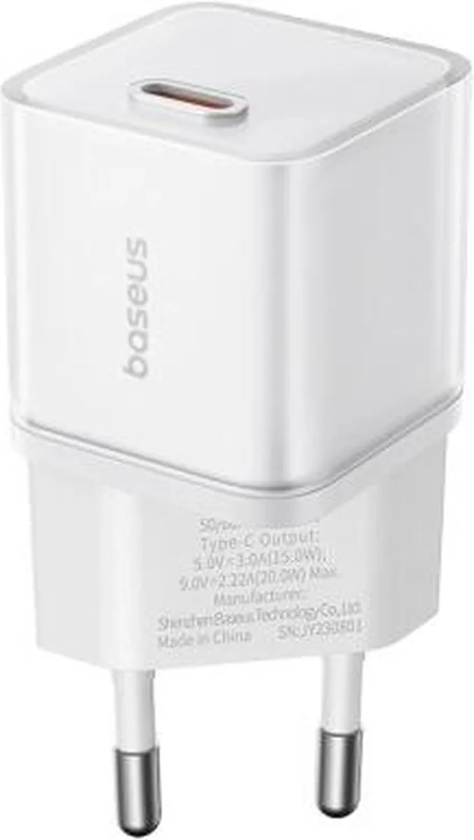 Baseus GaN5S USB-C Snellader 20W