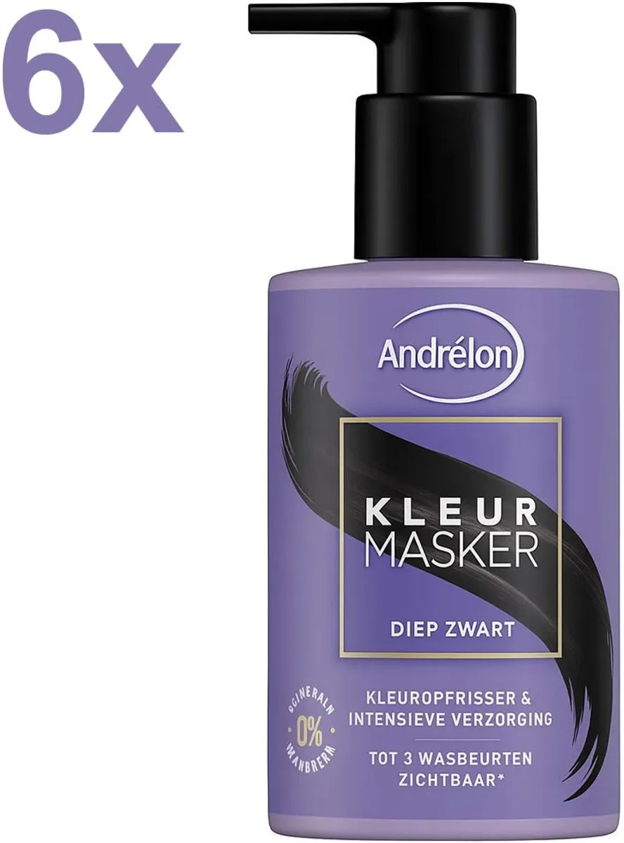 Andrélon Kleurmasker Diep Zwart 1200ml
