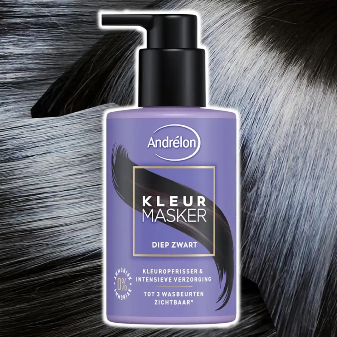 Andrélon Kleurmasker Diep Zwart 1200ml - 6 Stuks