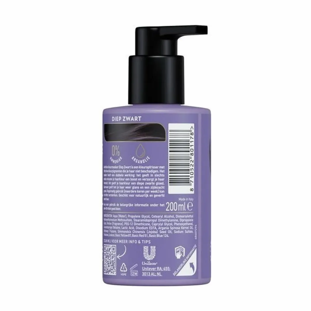 Andrélon Kleurmasker Diep Zwart 1200ml - 6 Stuks