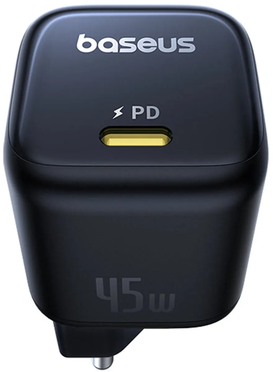 Baseus PicoGo GaN 45W USB-C Oplader - Zwart