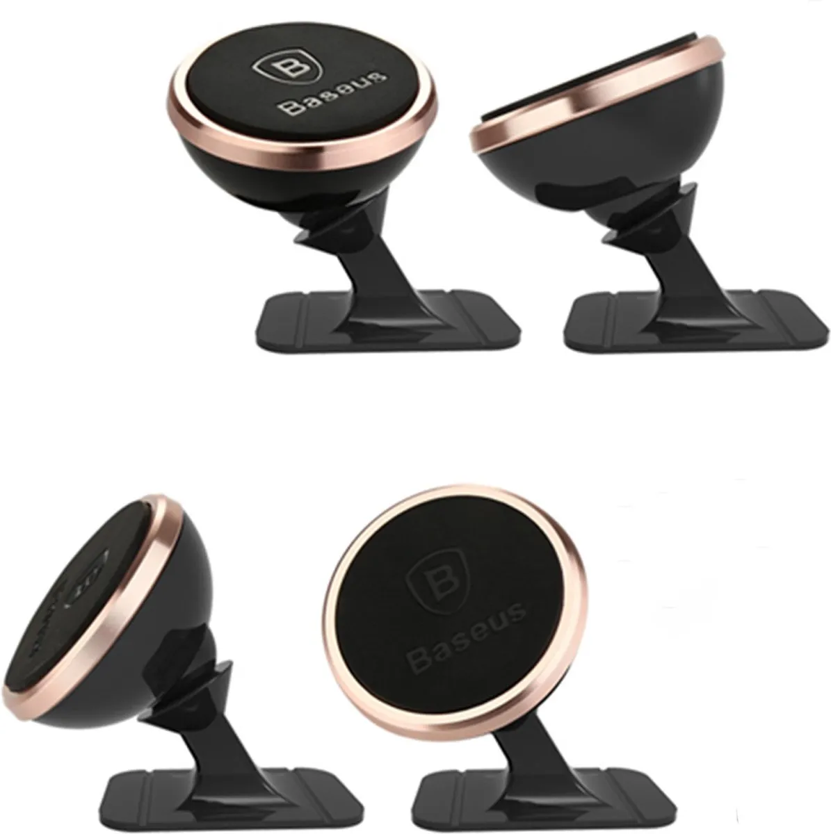 Baseus PB1717Z Magnetische Dashboardhouder - 360° verstelbaar - Zwart - afbeelding 2 van 6