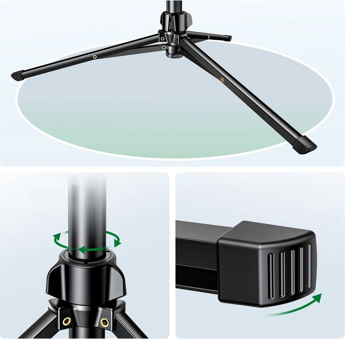 Ugreen LP680 Selfiestick - 1,8m - Smartphone tot 7,2" - Zwart