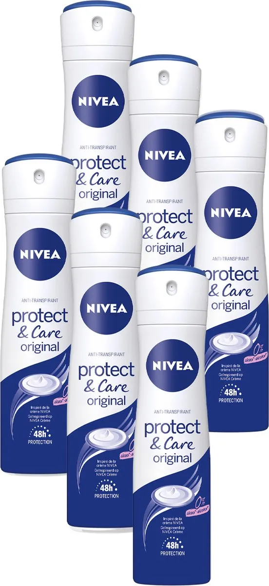 NIVEA Protect & Care Deo Spray 150ml - 6x - Gevoelige Huid