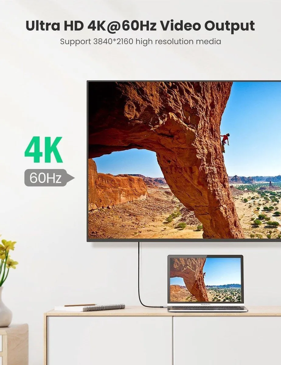 UGREEN USB-C Kabel 5A Thunderbolt 3 - Zwart