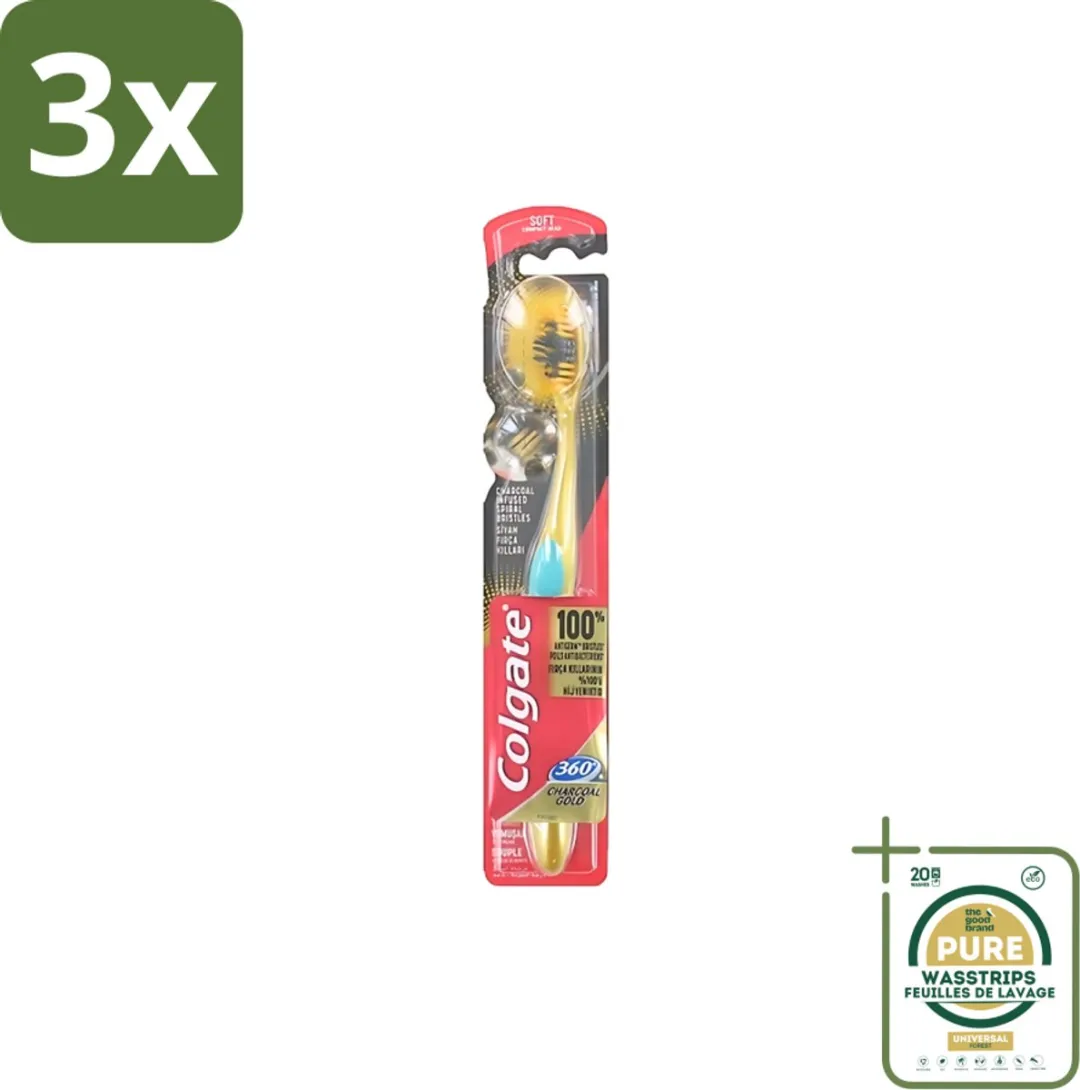 Colgate 360 Charcoal Gold Soft Tandenborstel