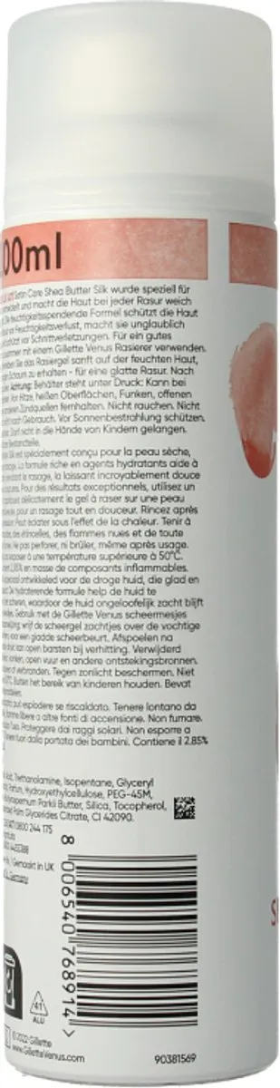 Gillette Venus Satin Care Scheergel Shea Butter 200ml - afbeelding 6 van 6