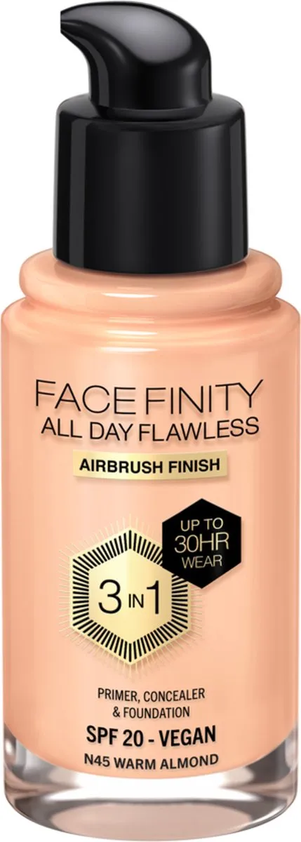 Max Factor Facefinity Foundation N45 Warm Almond - 30ml