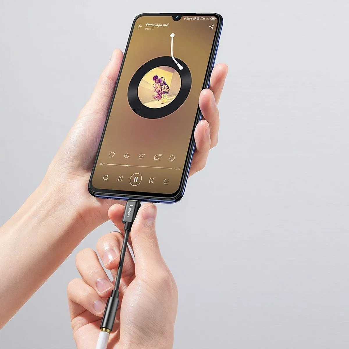 Baseus CATL54-0G USB-C naar 3.5mm Aux Jack - Space Gray
