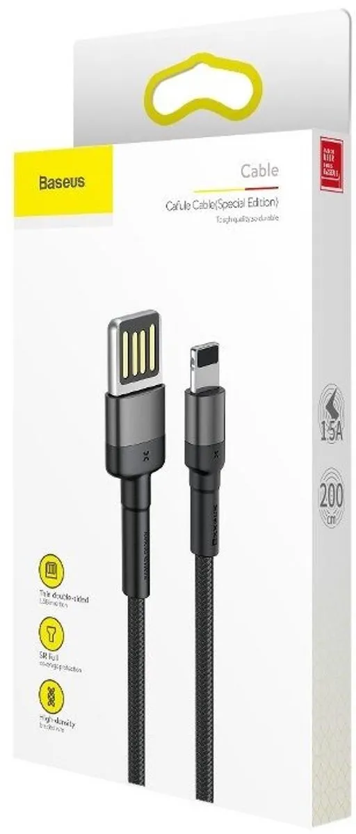 Baseus Lightning Kabel 1.5A USB - 2m Transparent - 1 Paar