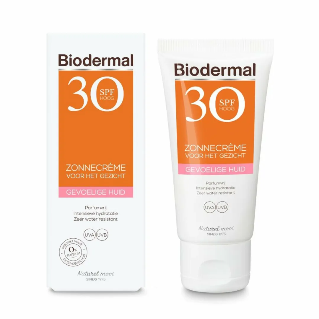 Biodermal Gevoelige Huid Zonnecrème Gezicht SPF 30