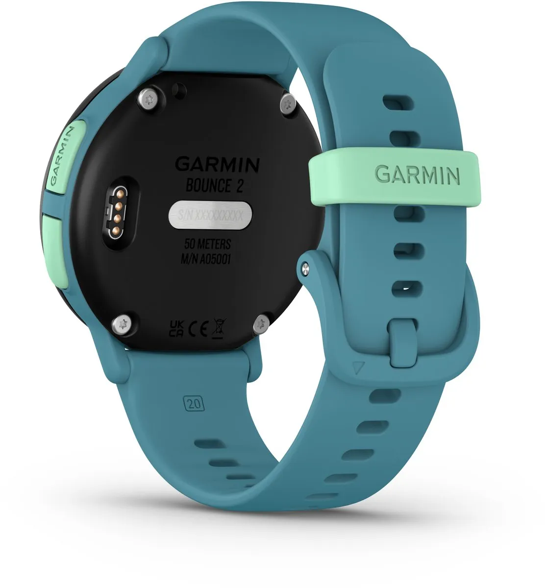 Garmin Bounce 2 Smartwatch - 43mm AMOLED - Turquoise - afbeelding 6 van 6