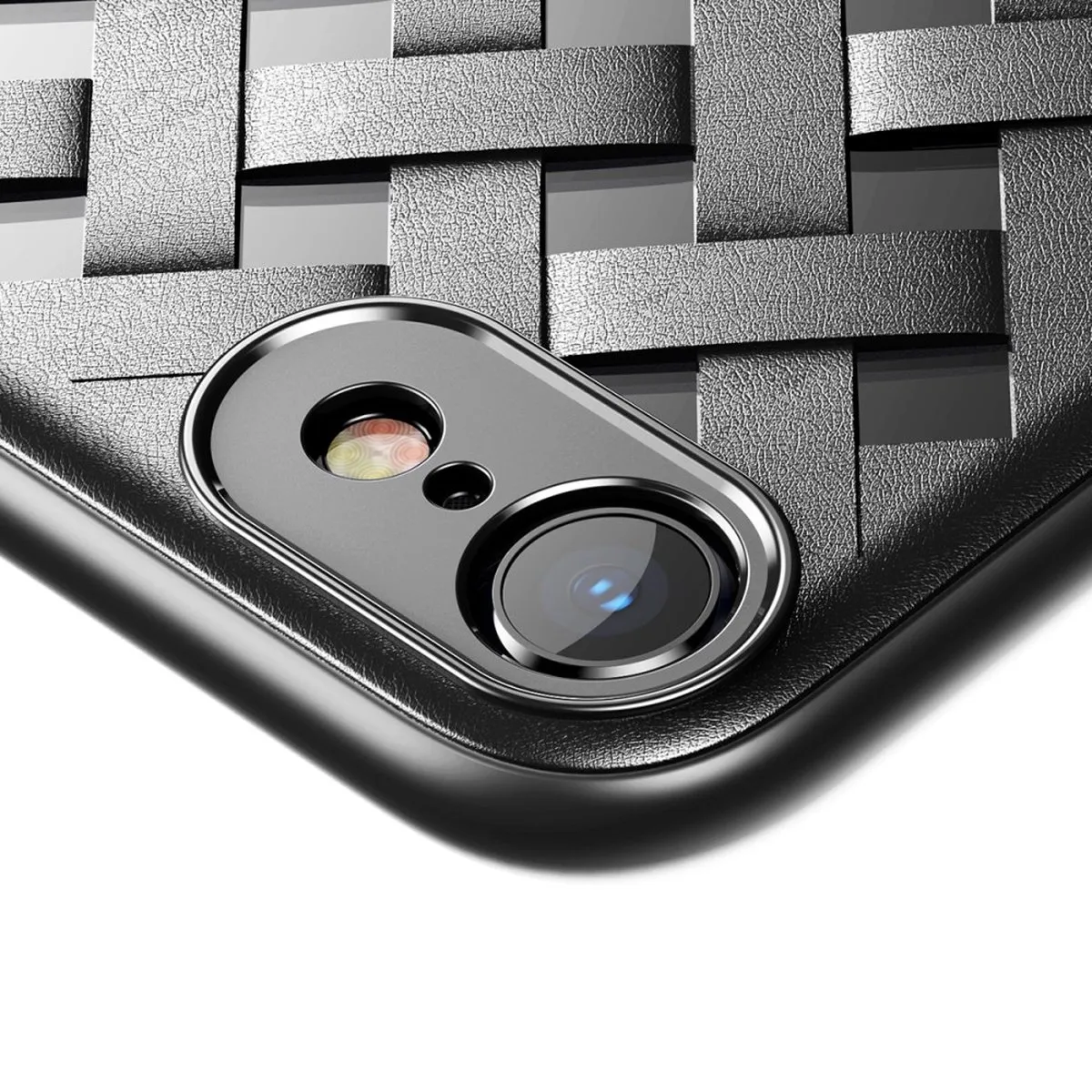 Baseus Geweven TPU Hoesje iPhone 7/8/SE - Zwart