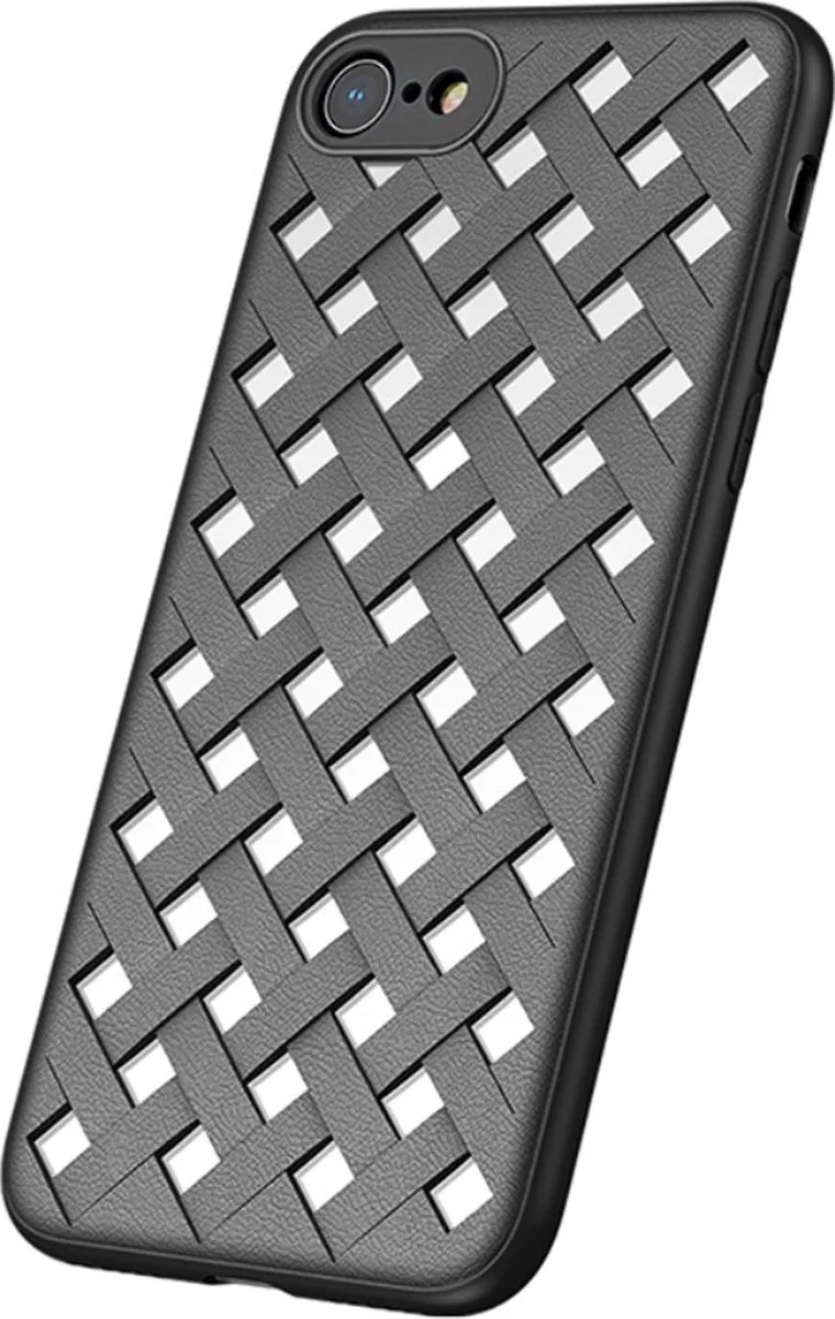 Baseus Geweven TPU Hoesje iPhone 7/8/SE - Zwart
