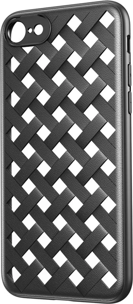Baseus Geweven TPU Hoesje iPhone 7/8/SE - Zwart