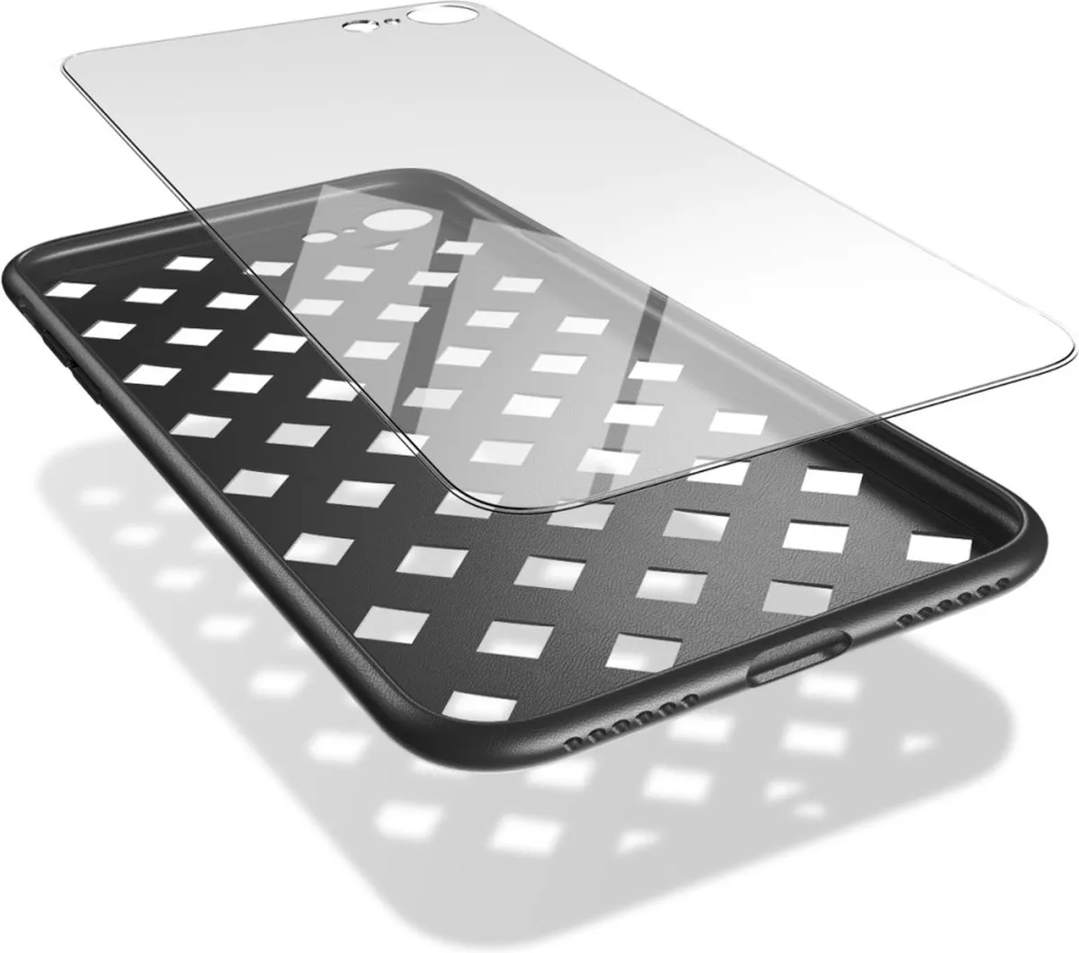Baseus Geweven TPU Hoesje iPhone 7/8/SE - Zwart