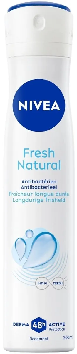 NIVEA Men Fresh Natural Deospray 200ml - 3 Stuks