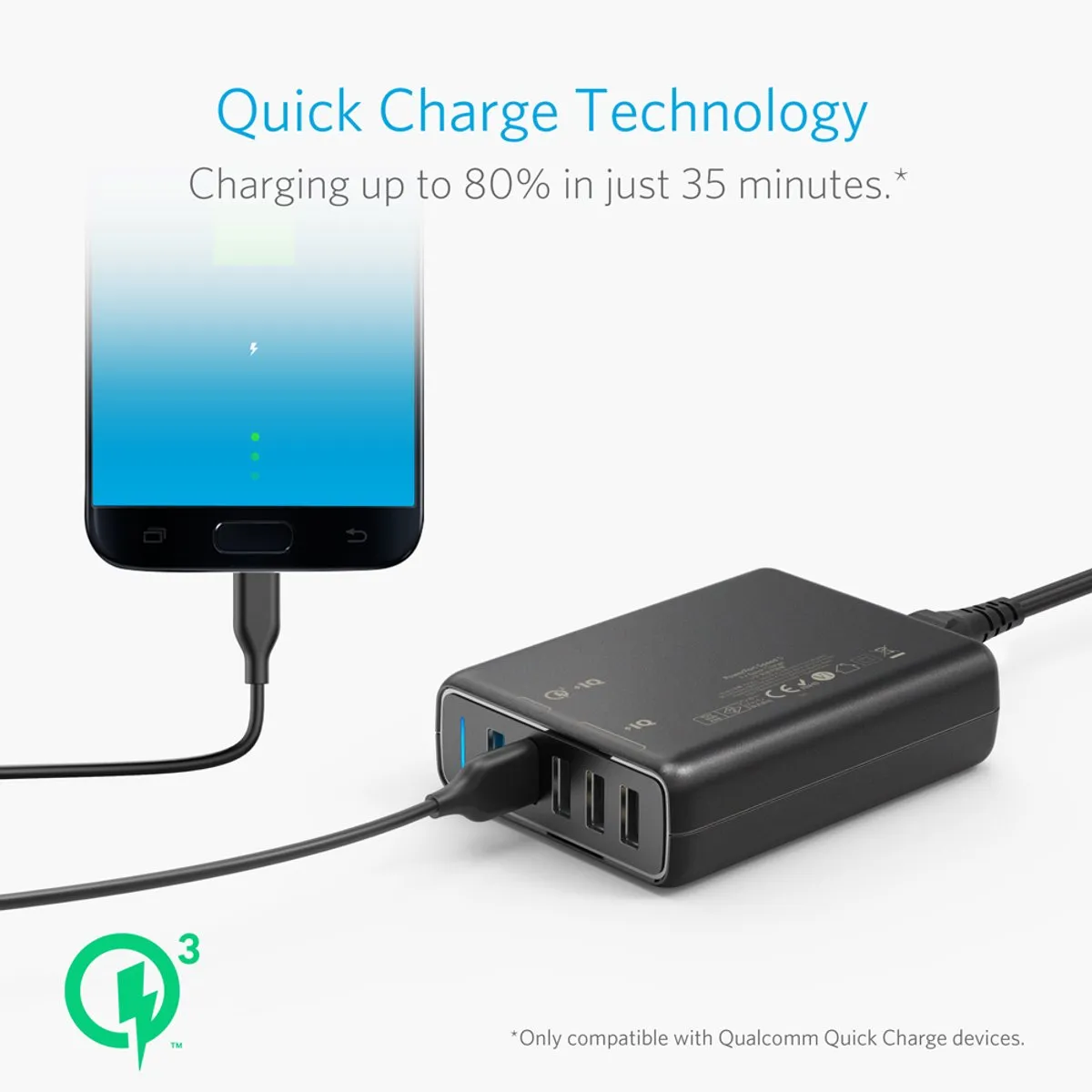 Anker PowerPort Speed 5 A2054L11 Thuislader 63W - 5 Poorten