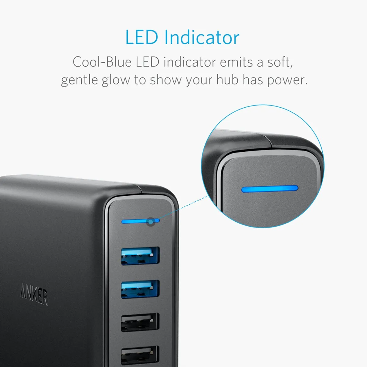 Anker PowerPort Speed 5 A2054L11 Thuislader 63W - 5 Poorten